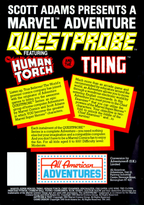 Questprobe featuring The Human Torch and The Thing — box-2D-back (EU)