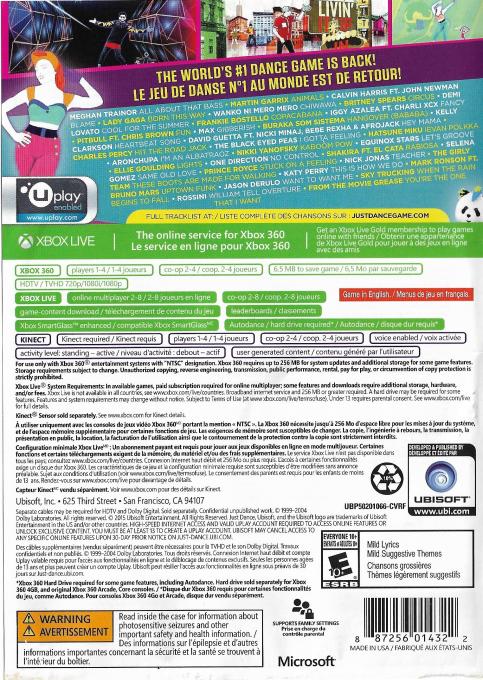 Just Dance 2016 — box-2D-back (CA)
