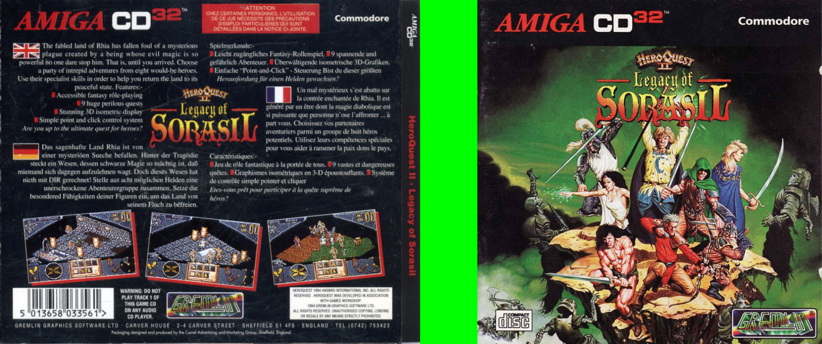 HeroQuest II - Legacy of Sorasil — box-texture (EU)