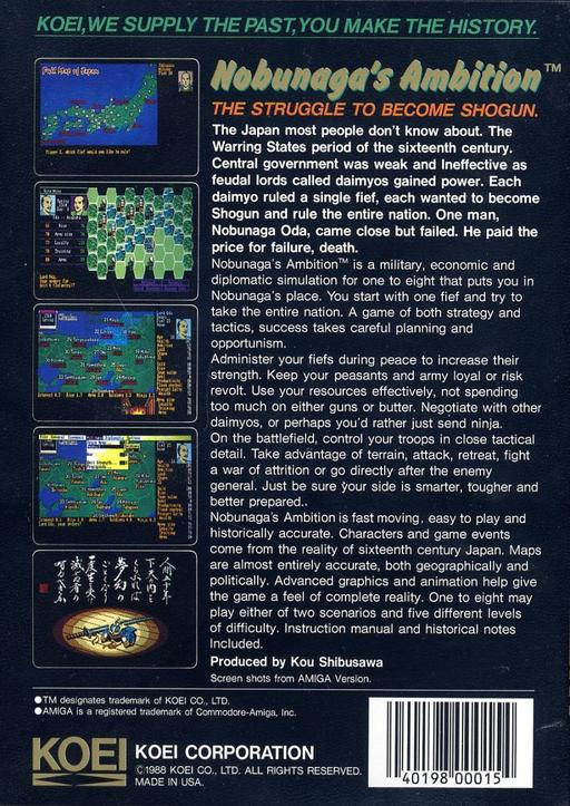 Nobunaga's Ambition — box-2D-back (WOR)
