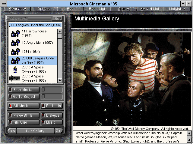 Microsoft Cinemania '95 — ss (WOR)