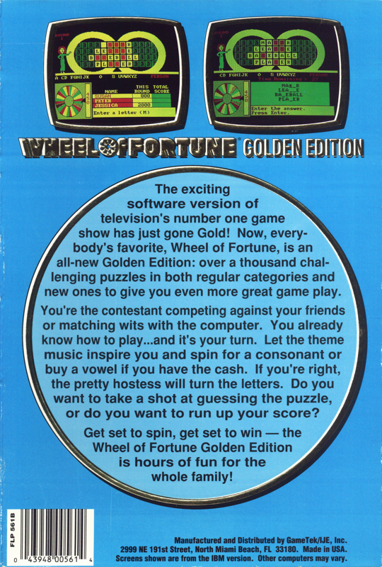 Wheel of Fortune - Golden Edition — box-2D-back (US)