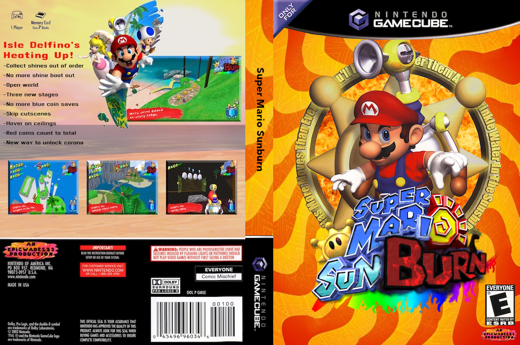 Super Mario Sunburn — box-texture (US)
