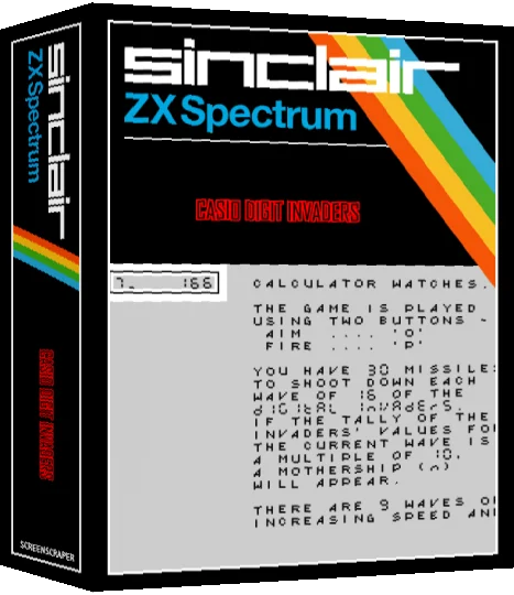 CASIO Digit Invaders — box-3D (SS)
