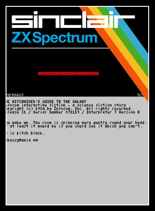 ZxZvm - Hitchhiker's Guide to the Galaxy - A Science Fiction Story box art