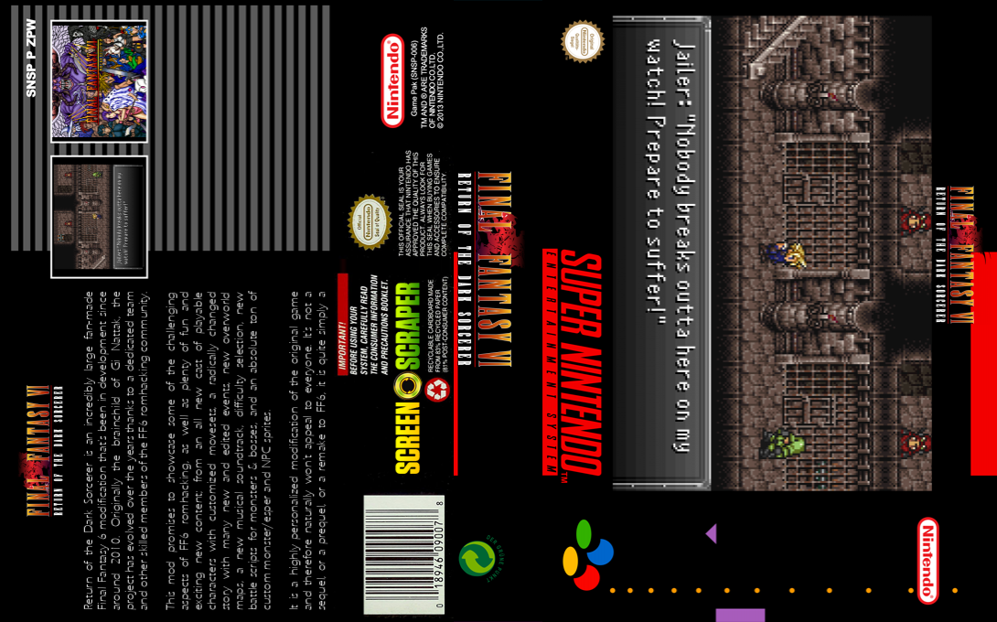 Final Fantasy VI : Return of the Dark Sorcerer — box-texture (SS)