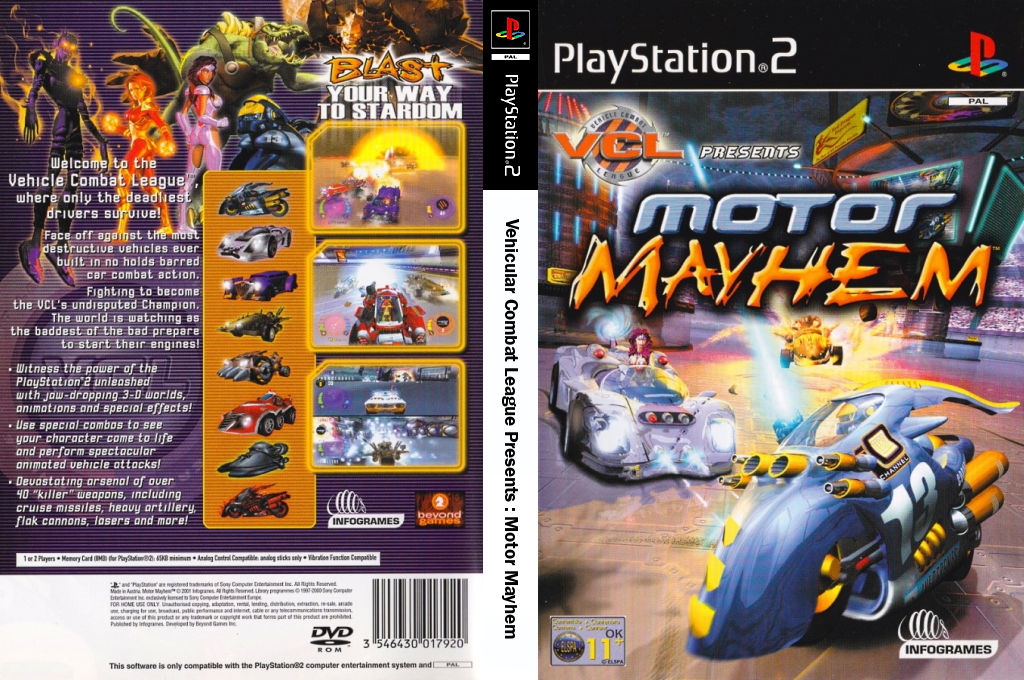 Vehicular Combat League Presents - Motor Mayhem — box-texture (EU)