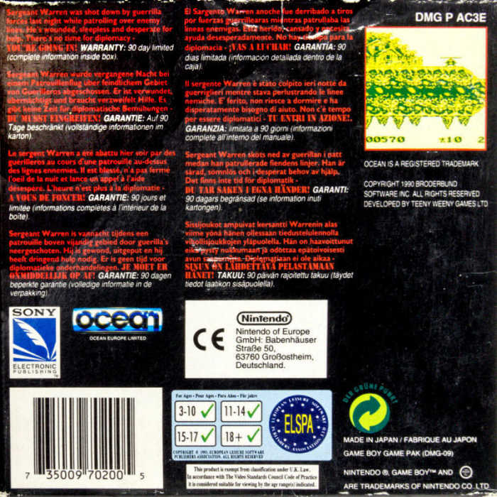 Choplifter 3 — box-2D-back (EU)