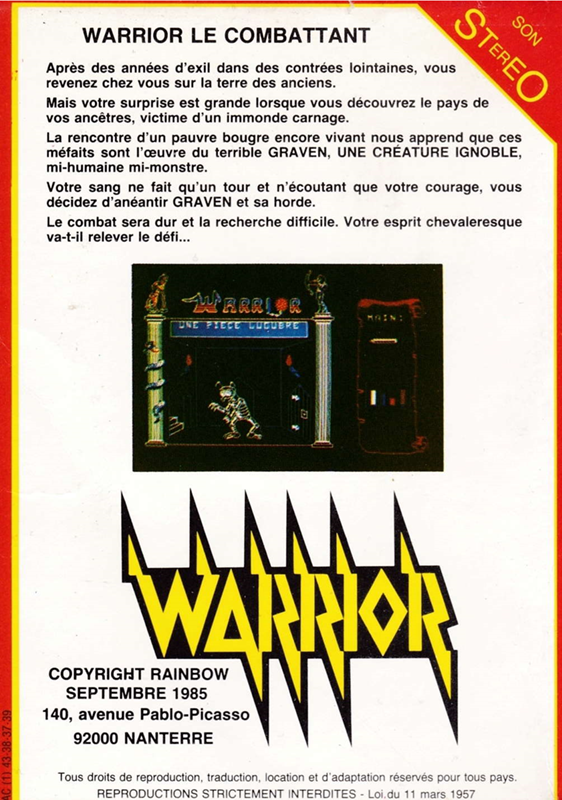 Warrior — box-2D-back (FR)