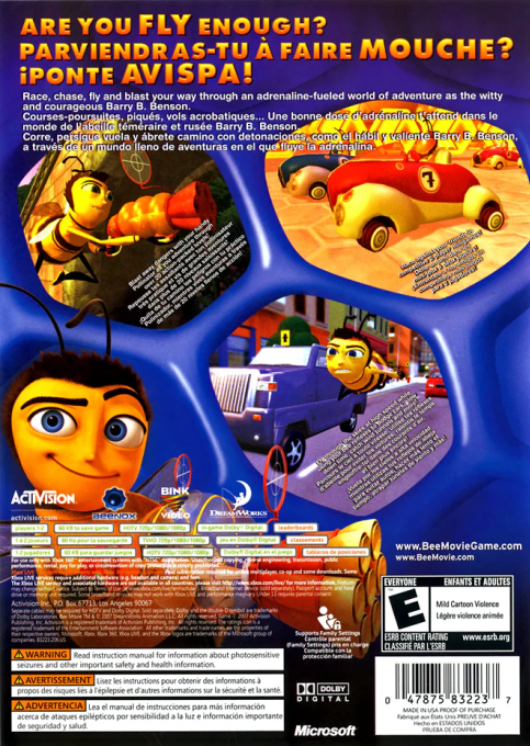 Bee Movie - Le Jeu — box-2D-back (US)