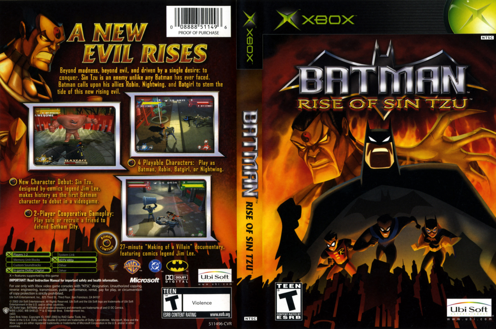 Batman - Rise of Sin Tzu — box-texture (US)