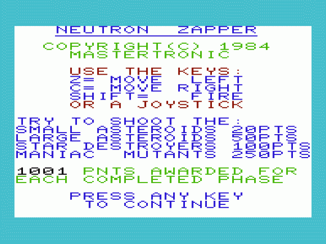 Neutron Zapper — sstitle (WOR)