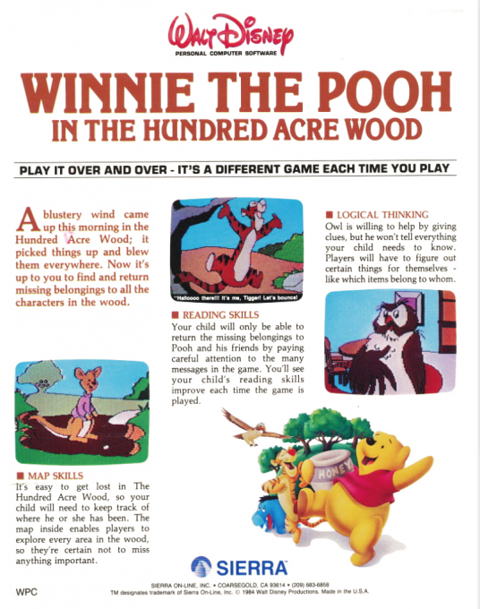 Winnie The Pooh In The Hundred Acre Wood — box-2D-back (US)