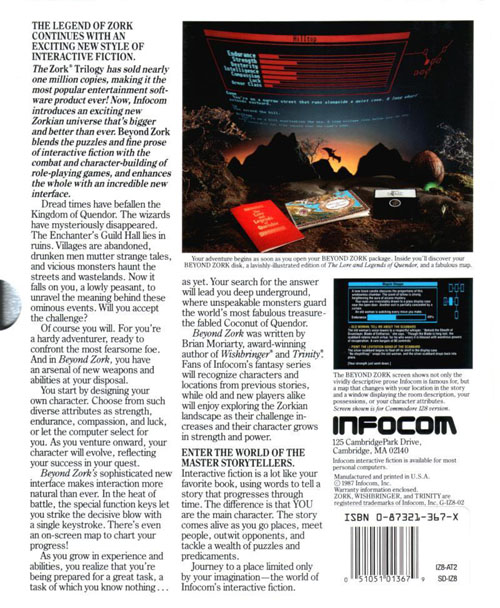 Beyond Zork - The Coconut Of Quendor — box-2D-back (EU)