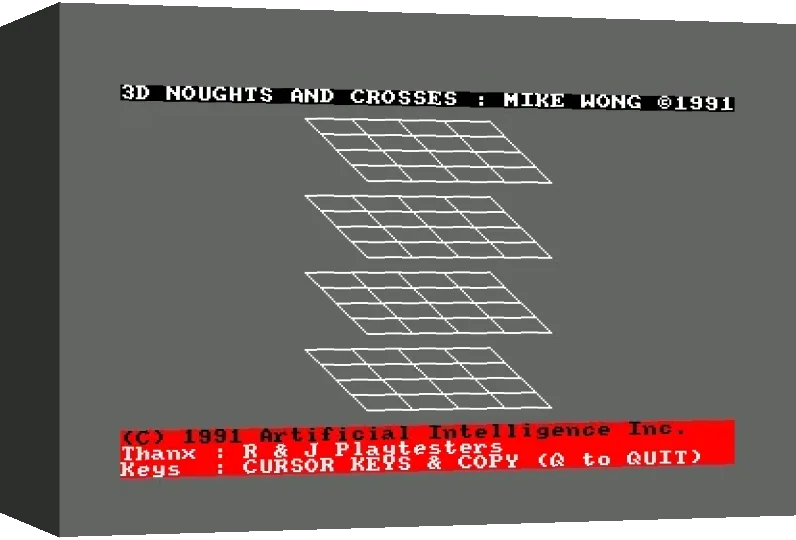 3D Noughts And Crosses — box-3D (WOR)