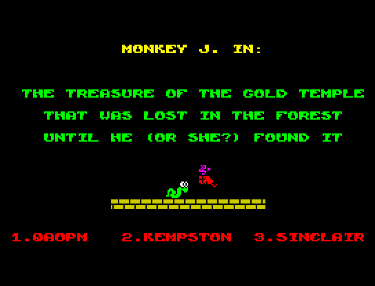 Monkey J. In - The Treasure Of The Gold Temple That Was Lost In The Forest Until He Found It - Or — sstitle (EU)