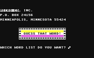 Guess That Word! — sstitle (WOR)
