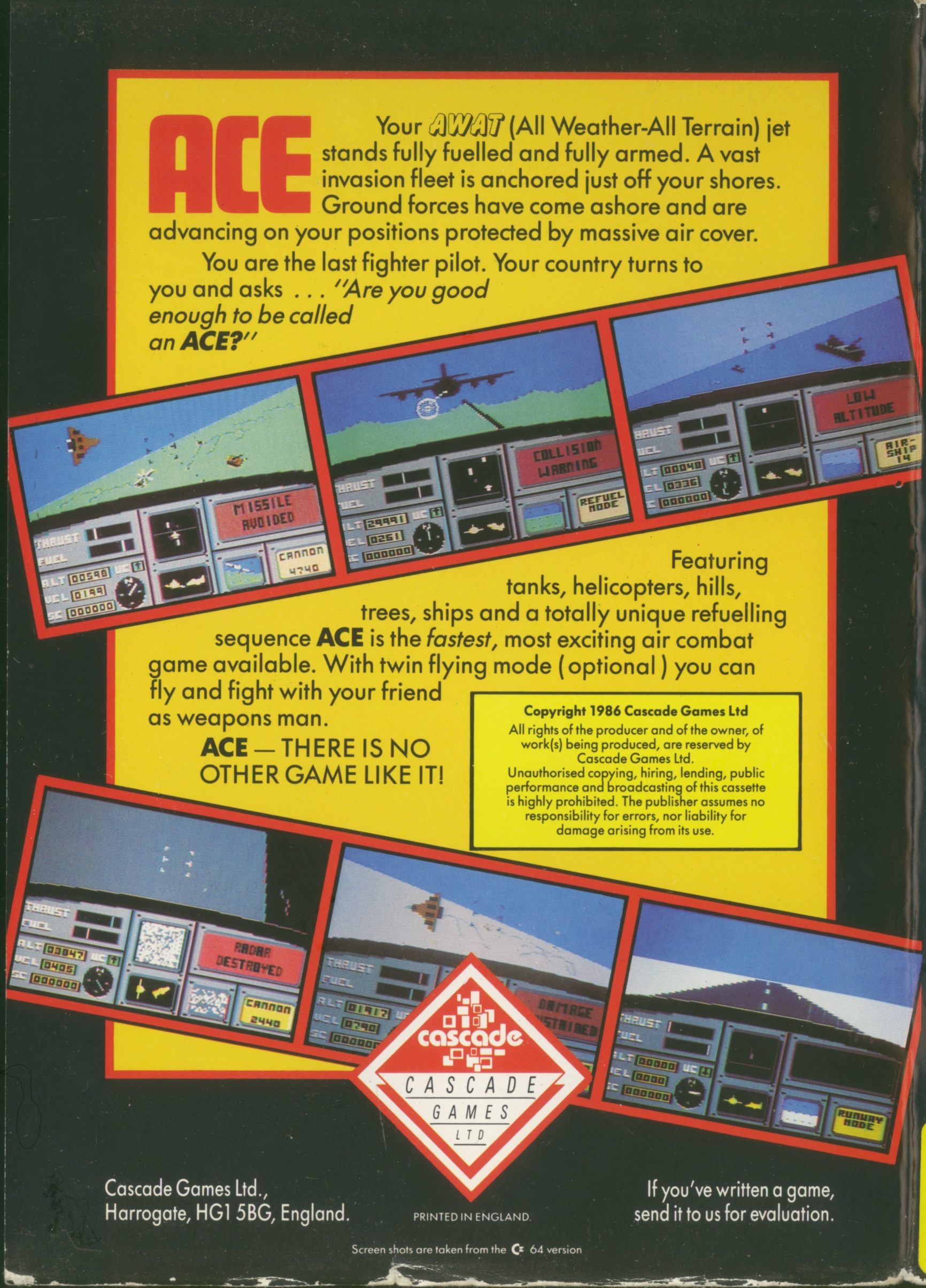 ACE - Air Combat Emulator — box-scan (UK)