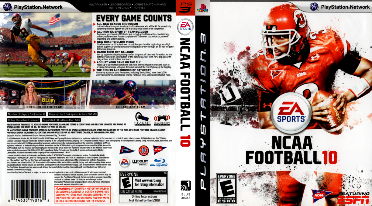 NCAA Football 10 — box-texture (US)