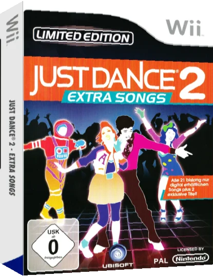 Just Dance 2 - Extra Songs — box-3D (DE)