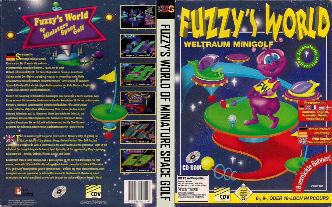 Fuzzy's World Of Miniature Space Golf — box-texture (EU)