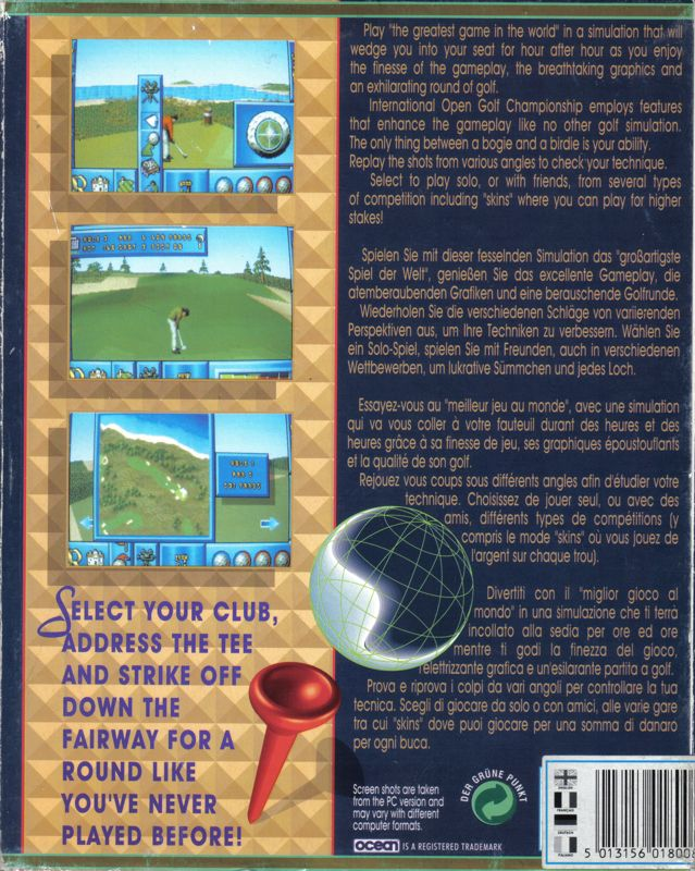 International Open Golf Championship — box-2D-back (EU)