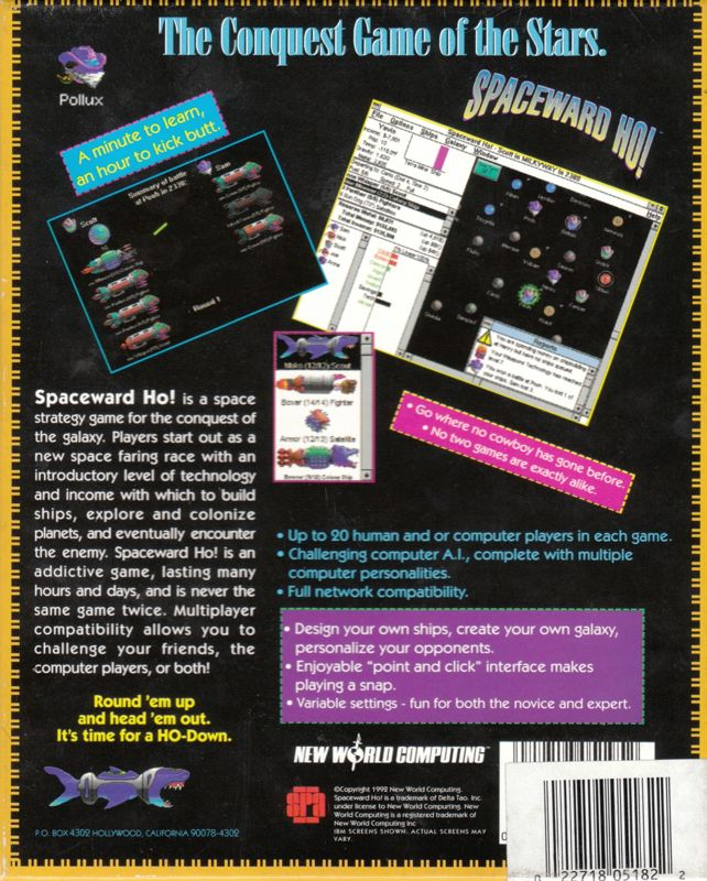 Spaceward Ho! — box-2D-back (US)