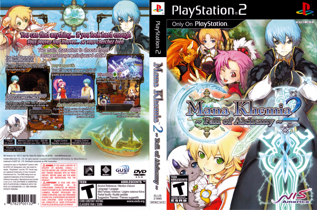 Mana-Khemia 2 - Ochita Gakuen to Renkinjutsushitachi — box-texture (US)