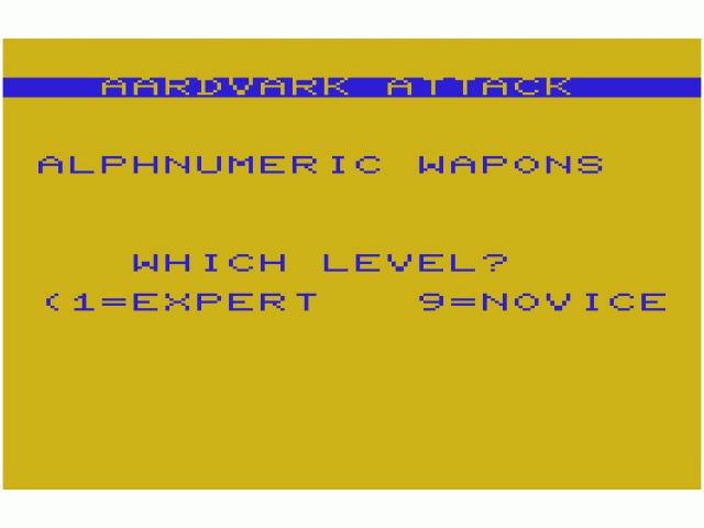 Aardvark Attack — sstitle (WOR)
