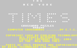 The New York Times Crossword Puzzles : Volume III — sstitle (WOR)