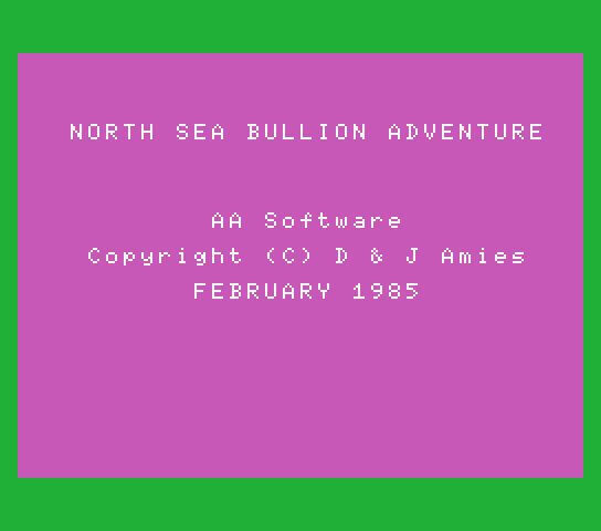 North Sea Bullion Adventure — sstitle (EU)