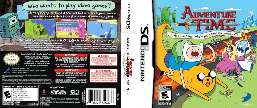 Adventure Time - Hey Ice King! Why'd You Steal Our Garbage!! — box-texture (US)