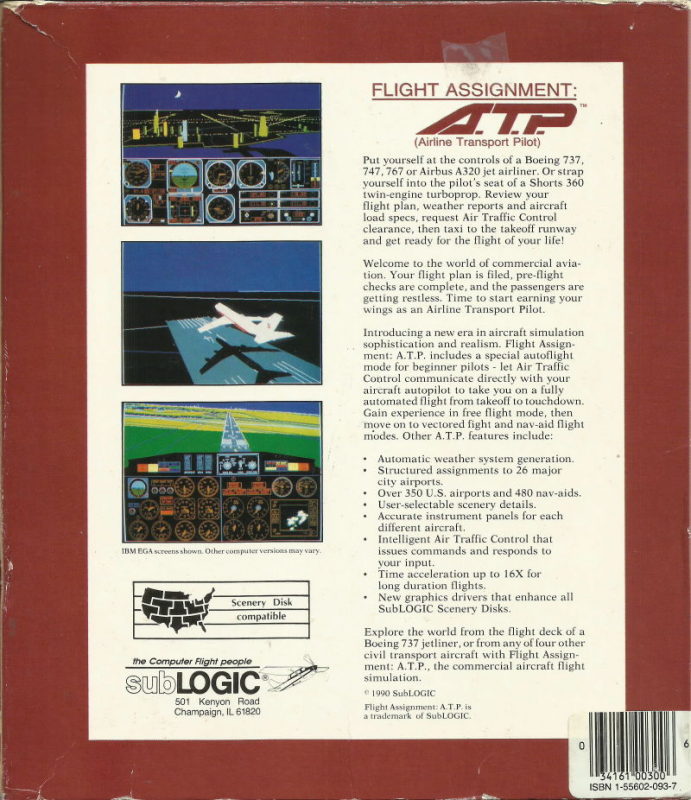 Flight Assignment Airline Transport Pilot — box-2D-back (US)