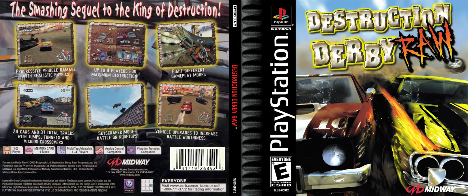 Destruction Derby Raw — box-texture (US)