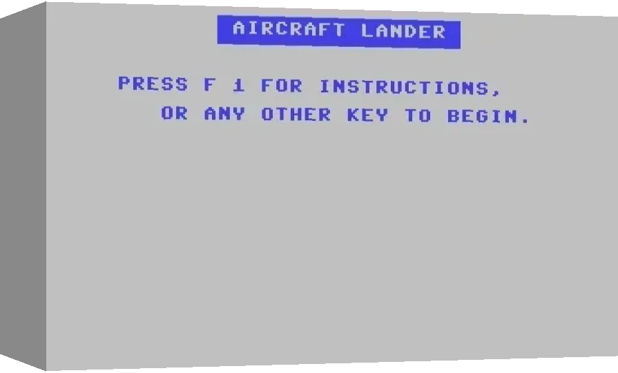 Aircraft Lander — box-3D (WOR)
