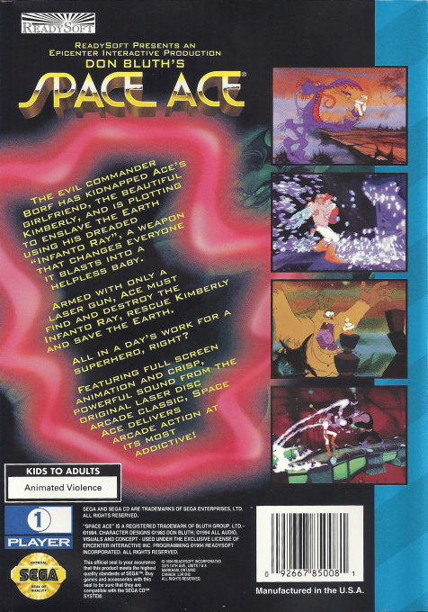 Space Ace — box-2D-back (US)