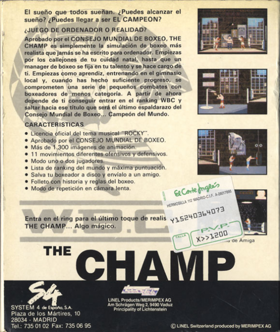 Champ, The — box-2D-back (EU)