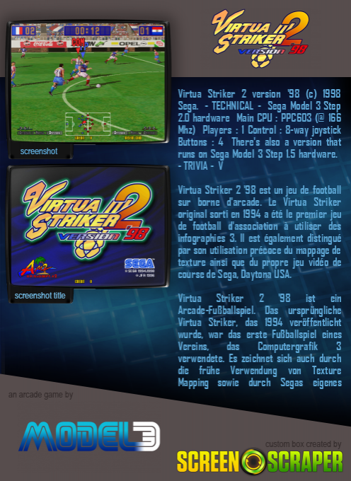 Virtua Striker 2 '98 — box-2D-back (SS)