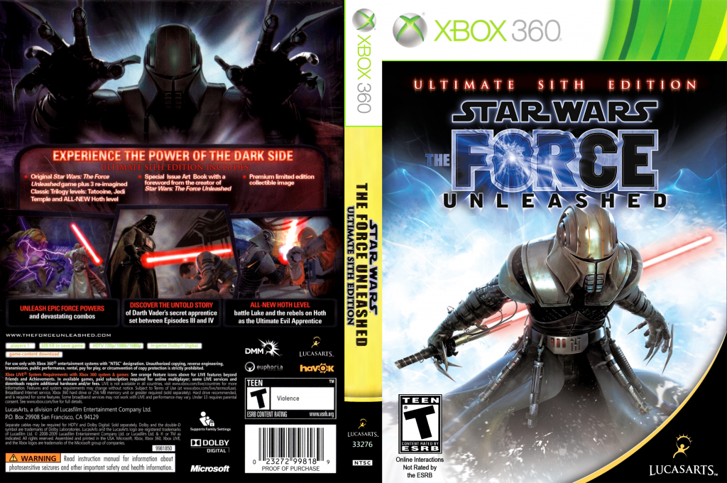 Star Wars - Le Pouvoir De La Force - Ultimate Sith Edition — box-texture (US)