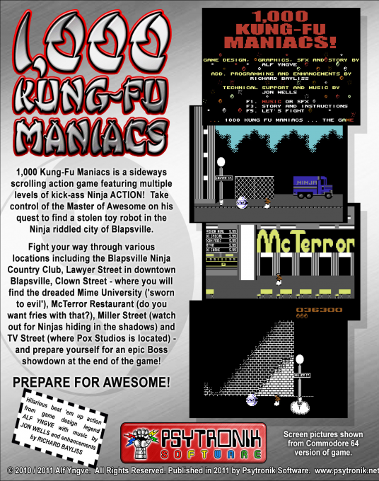 1.000 Kung-Fu Maniacs! — box-2D-back (EU)