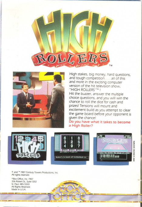 High Rollers — box-2D-back (US)