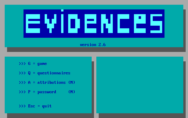 Evidences box art