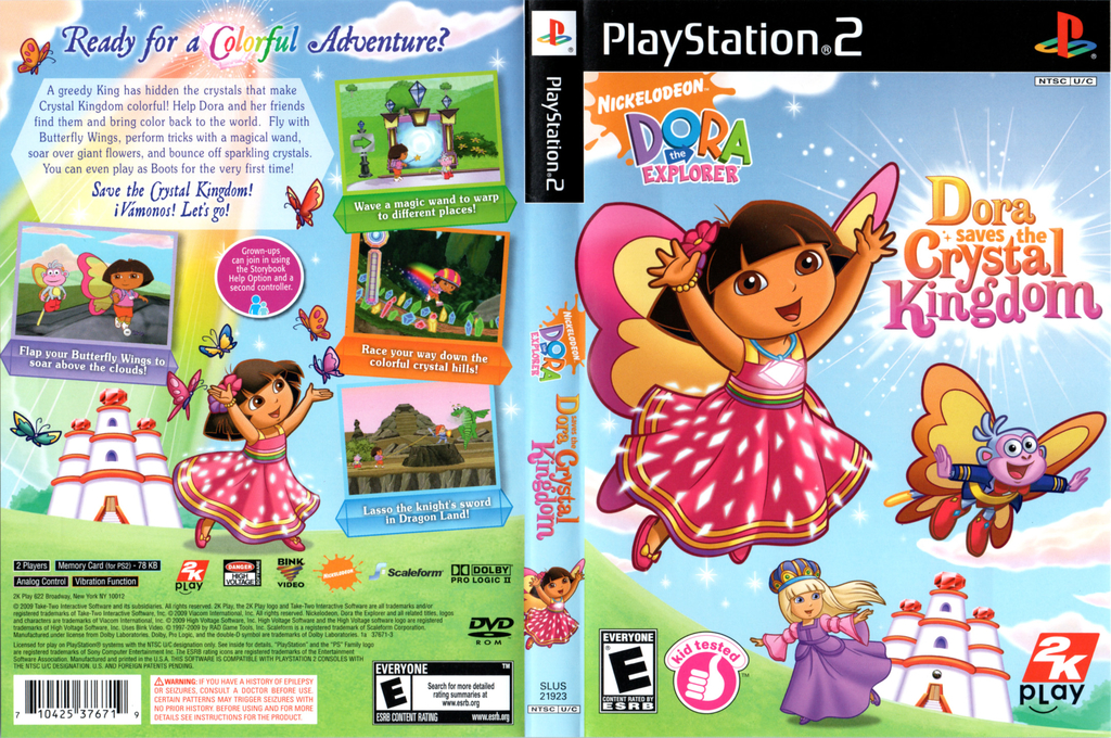 Nickelodeon Dora the Explorer - Dora Saves the Crystal Kingdom — box-texture (US)