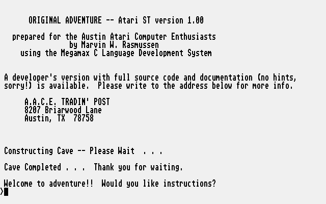 Original Adventure — sstitle (WOR)