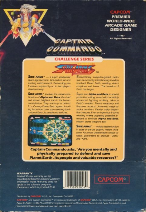 Sidearms, Hyper Dyne — box-2D-back (US)
