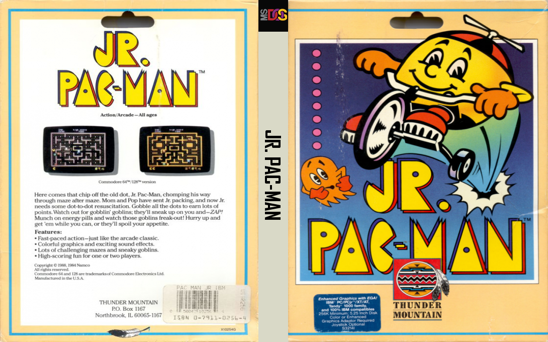 Jr. Pac-man — box-texture (US)