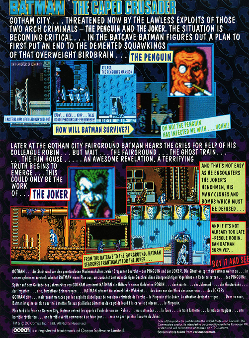 Batman - The Caped Crusader — box-2D-back (EU)