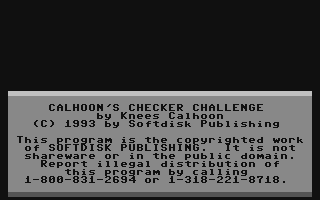 Calhoon's Checker Challenge — sstitle (WOR)