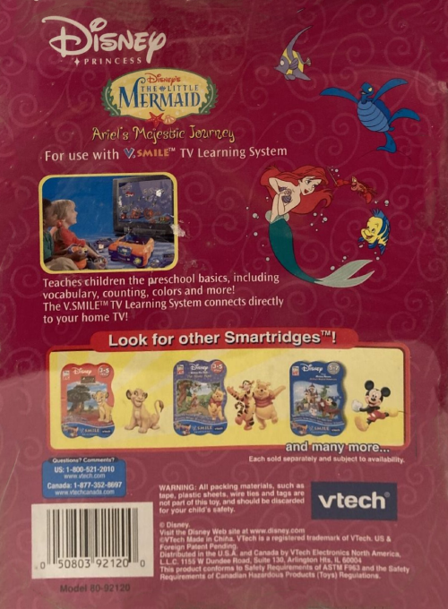 Little Mermaid - Ariel's Majestic Journey, The — box-2D-back (US)