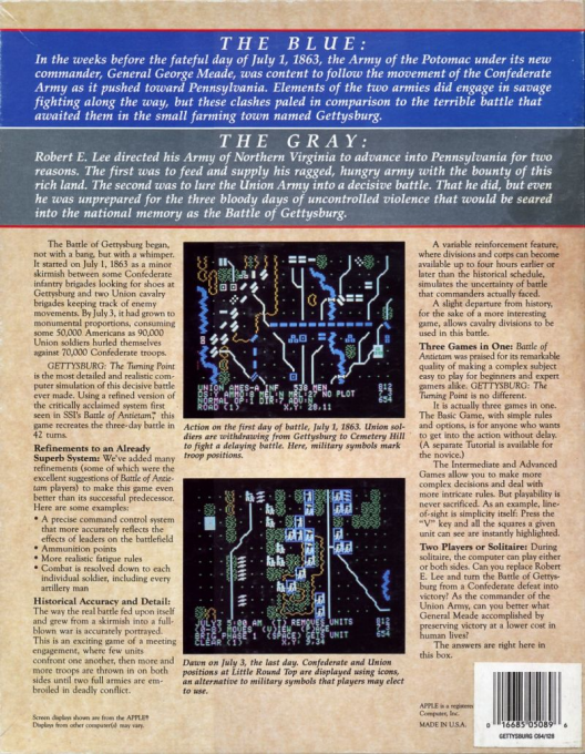 Gettysburg - The Turning Point — box-2D-back (US)